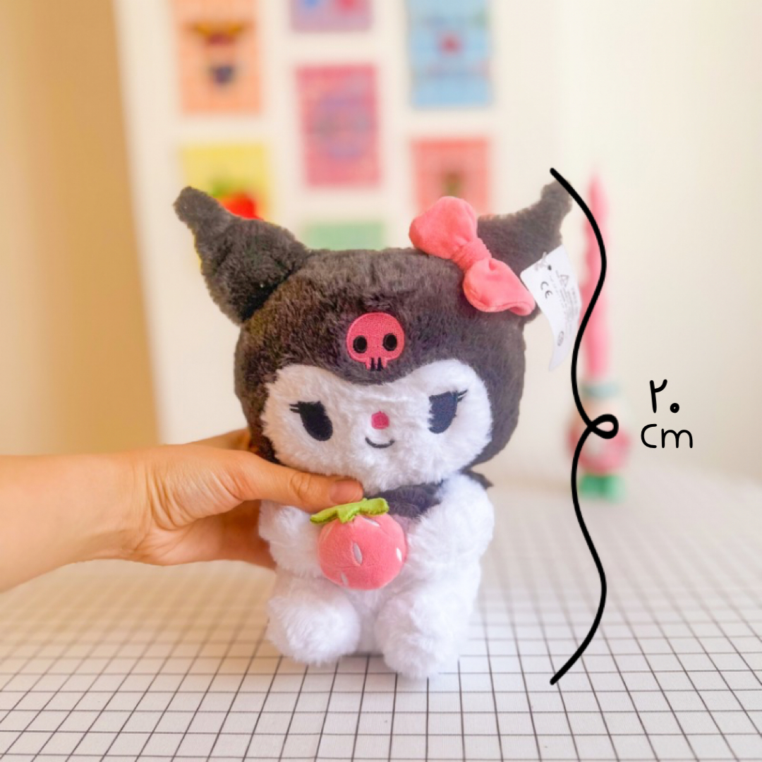 Plushie_krumi_doll_with_strawberry4 عروسک کرومی توت فرنگی بدست
